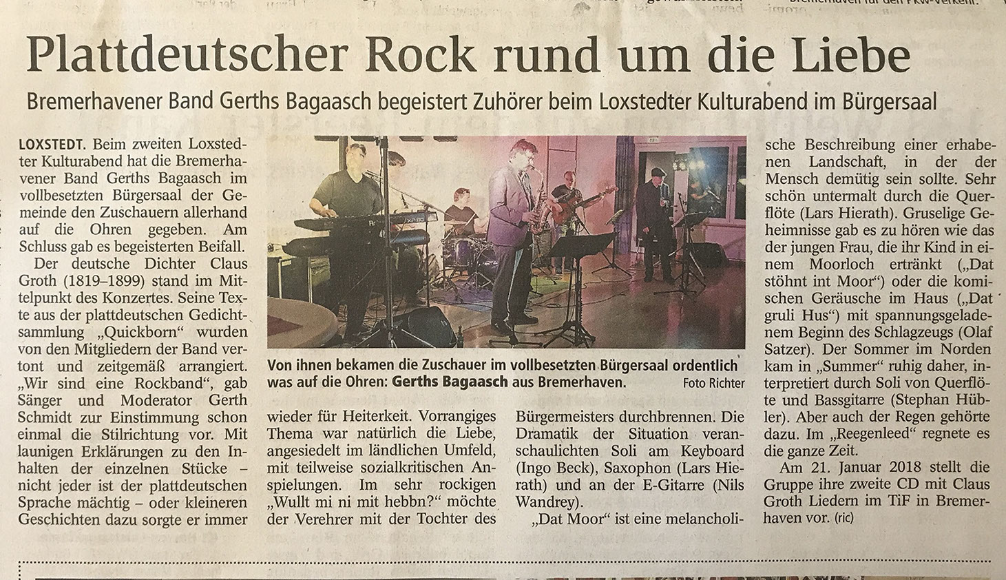 Plattdeutscher Rock rund um die Liebe